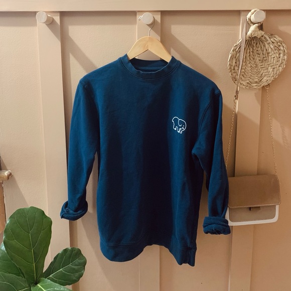 Ivory Ella Crewneck Pullover Logo Sweatshirt | Size XS - Picture 2 of 3